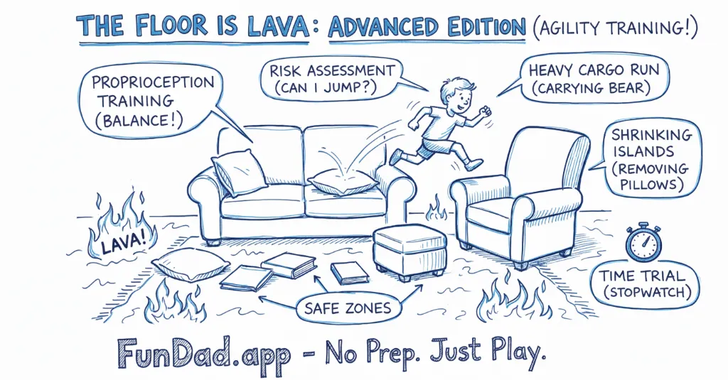 The Floor is Lava: Advanced Edition (and Why It Builds Agility) — FunDad activity guide