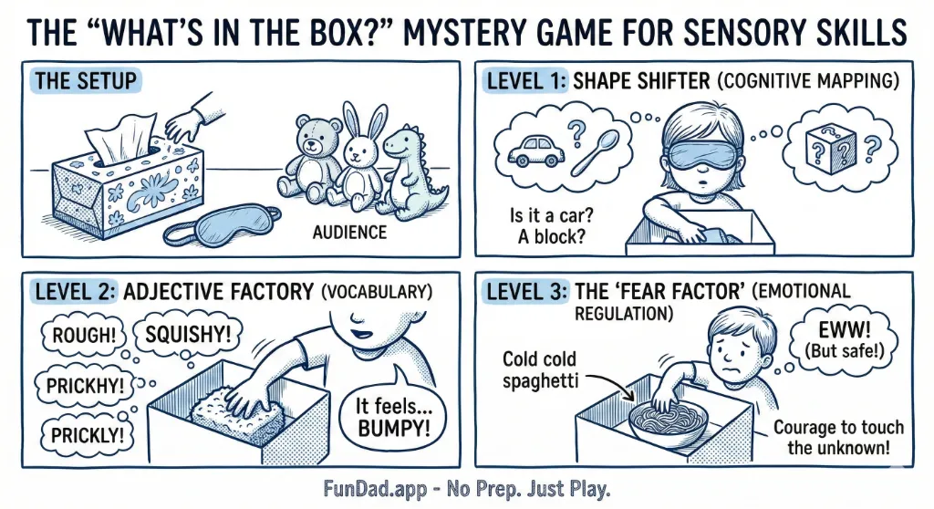 The 'What’s In The Box?' Mystery Game for Sensory Skills — FunDad activity guide