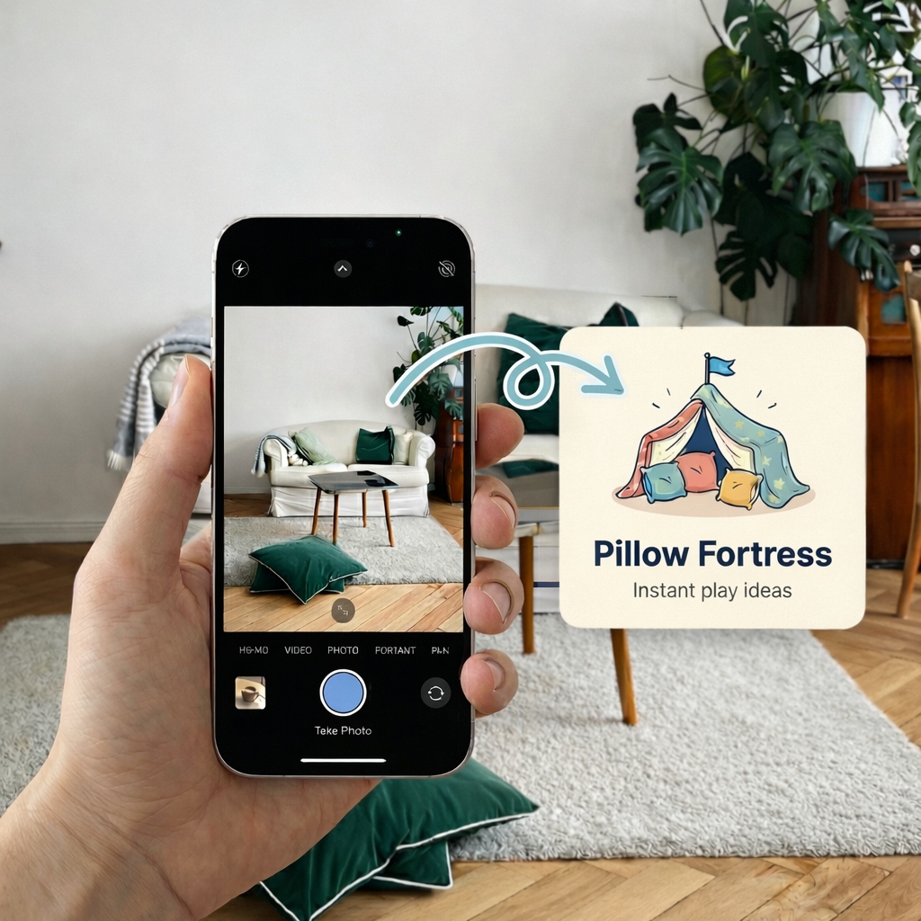 FunDad App Interface - Snap to Play